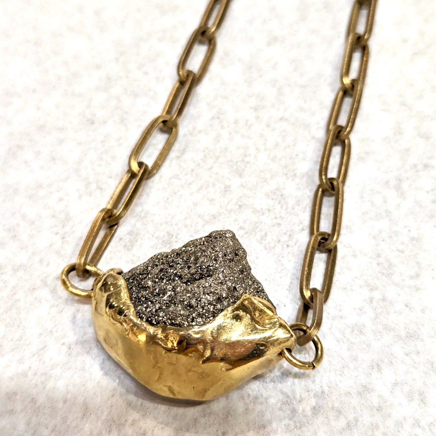 Pyrite Crystal Necklace